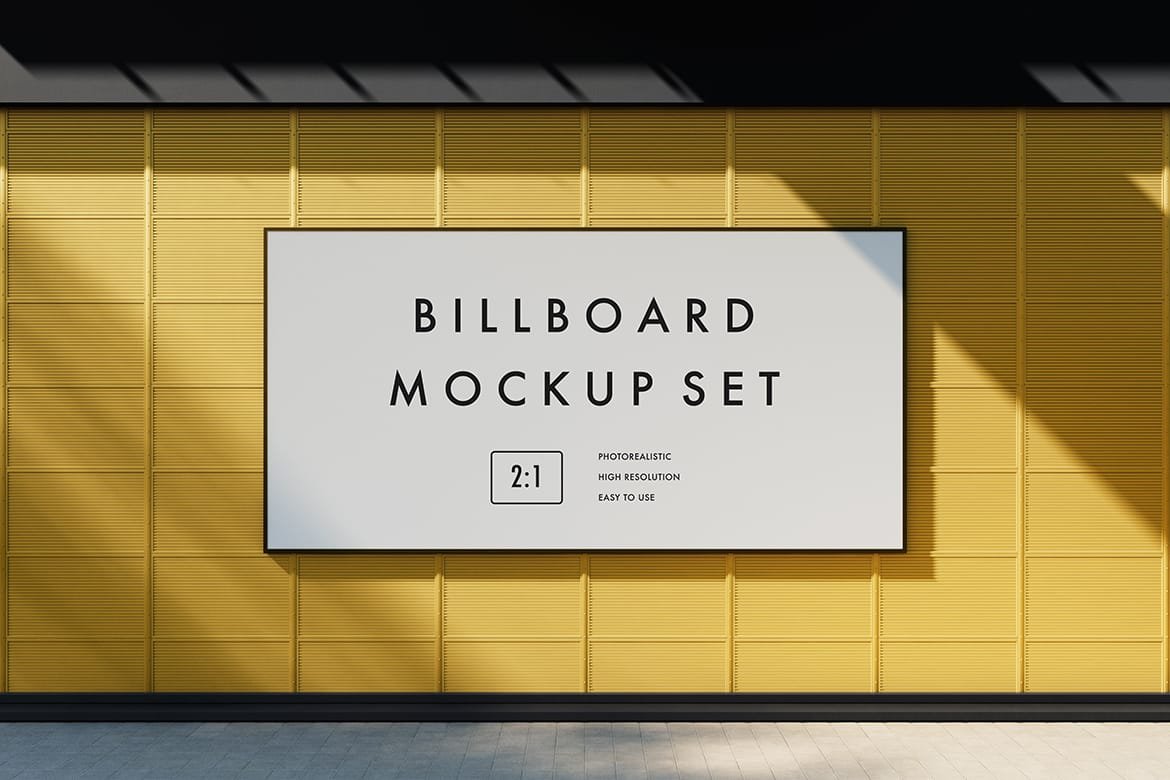Realistic Billboard Mockup Set preview