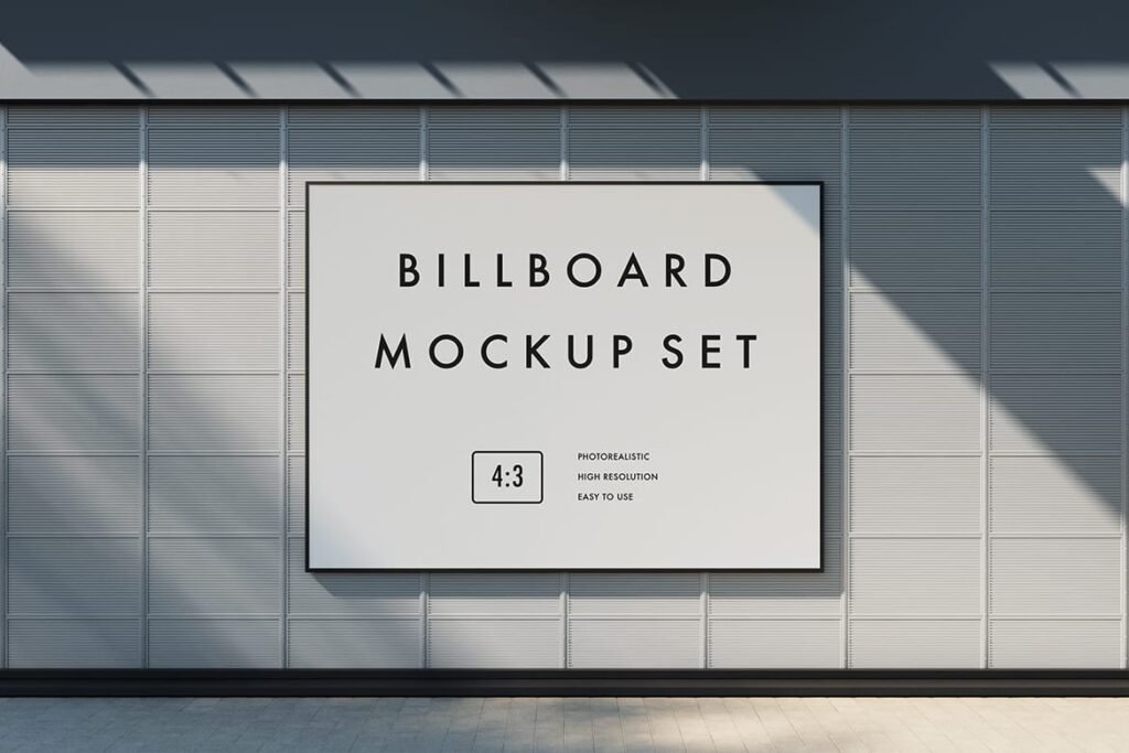 4x3 Billboard Mockup