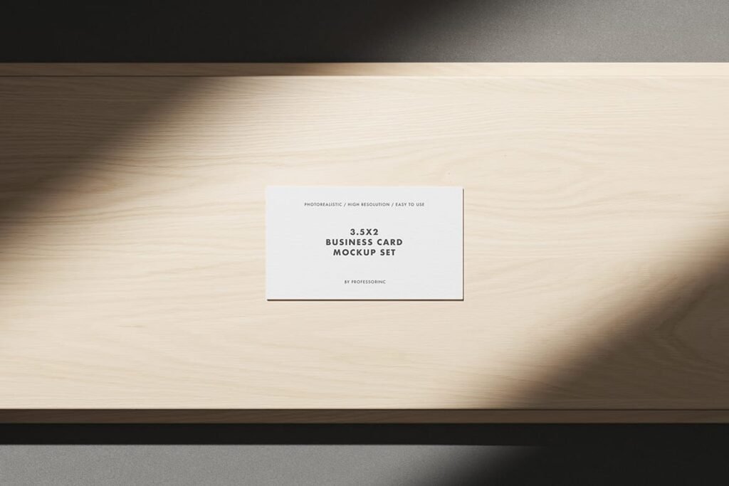 3.5x2 Business Card Mockup Set preview