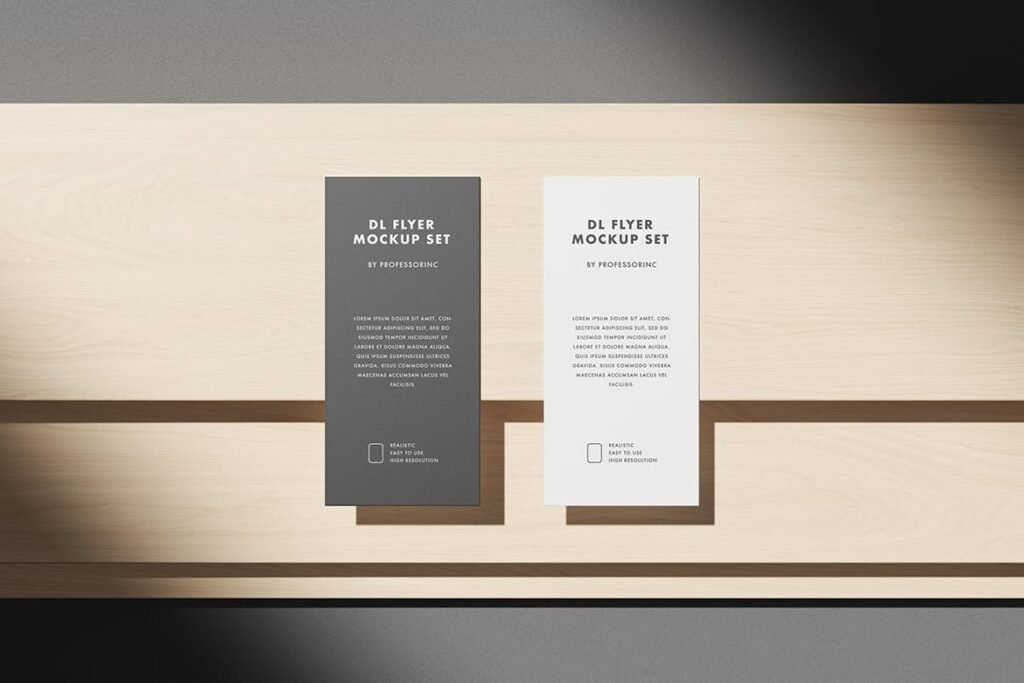 Two DL flyers mockup