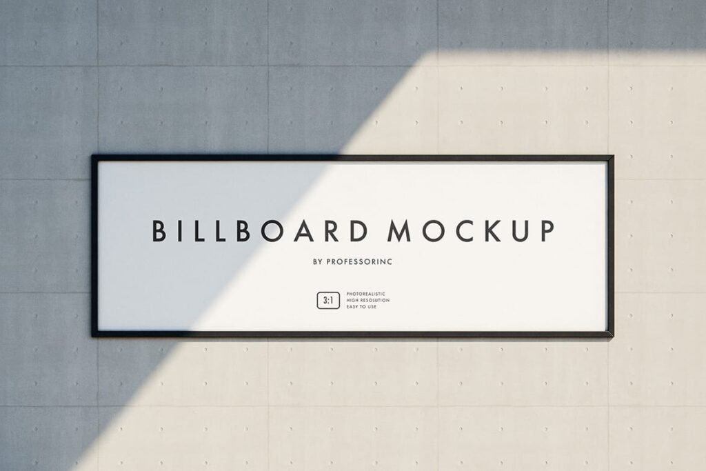 3x1 Billboard Mockup