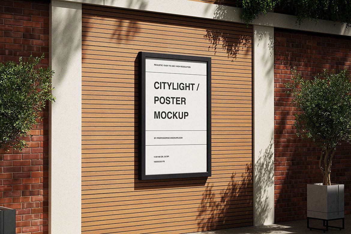 Outdoor Citylight / Poster Mockup