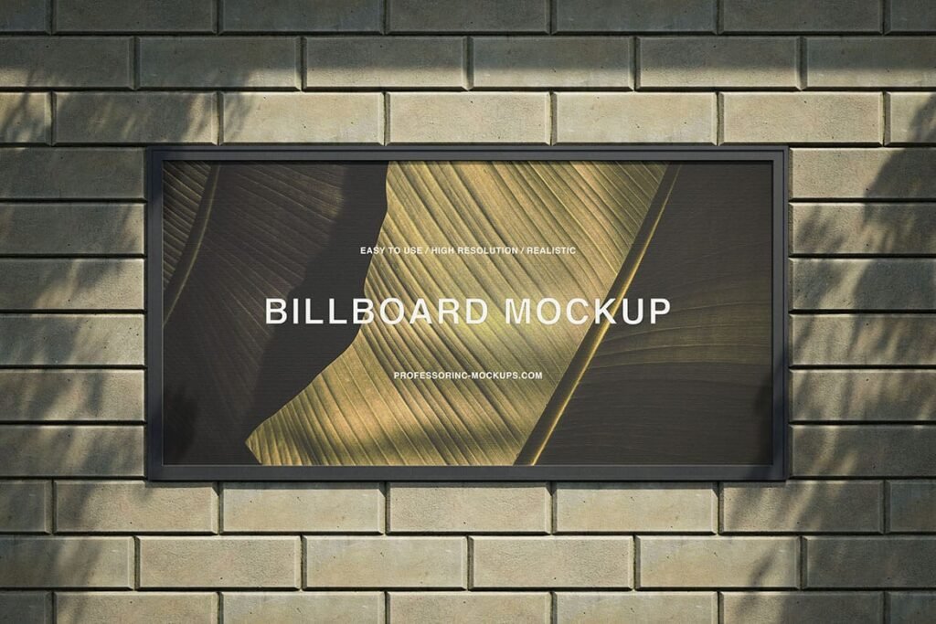 Minimalist billboard mockup preview