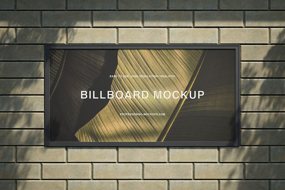 Minimalist billboard mockup preview
