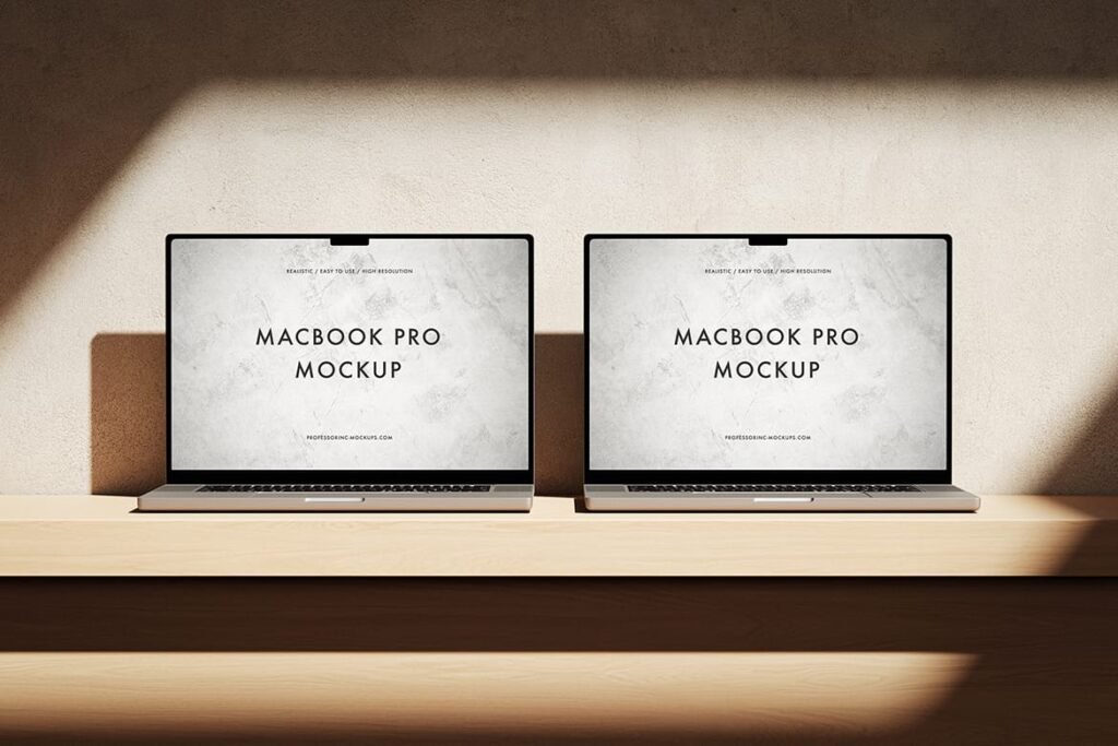 Contrast macbook pro mockup