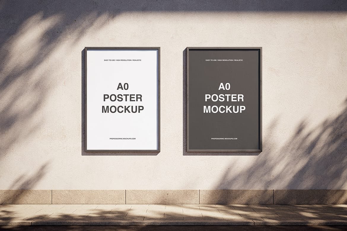 Outdoor A0 / B0 Poster Mockup