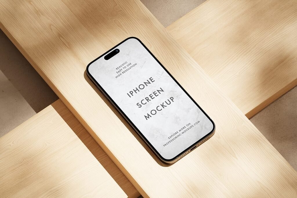 High resolution Apple iPhone 15 Pro Mockup