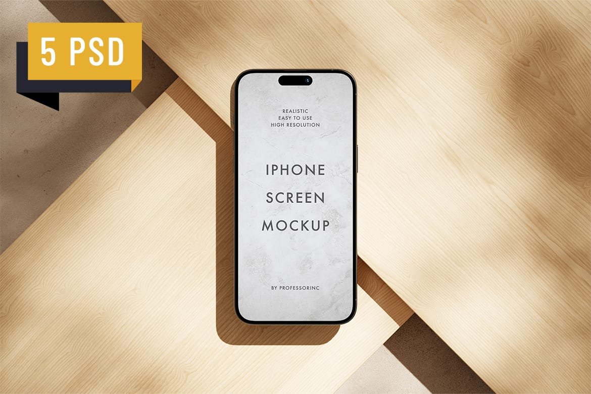 Apple iPhone 15 Pro Screen Mockup Set preview