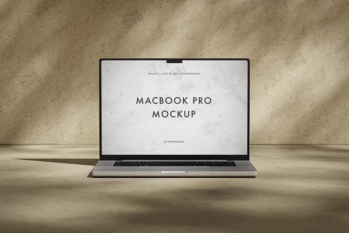 Minimalist Apple MacBook Mockup