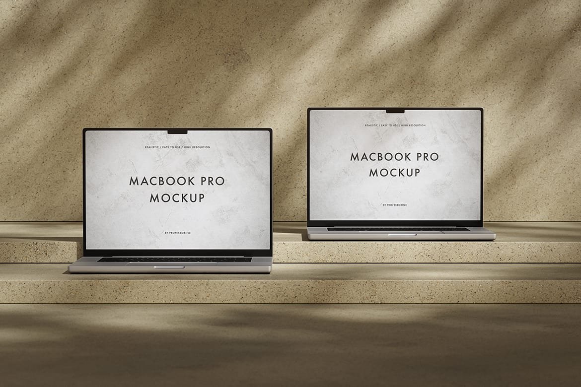 Two MacBooks Pro Mockup