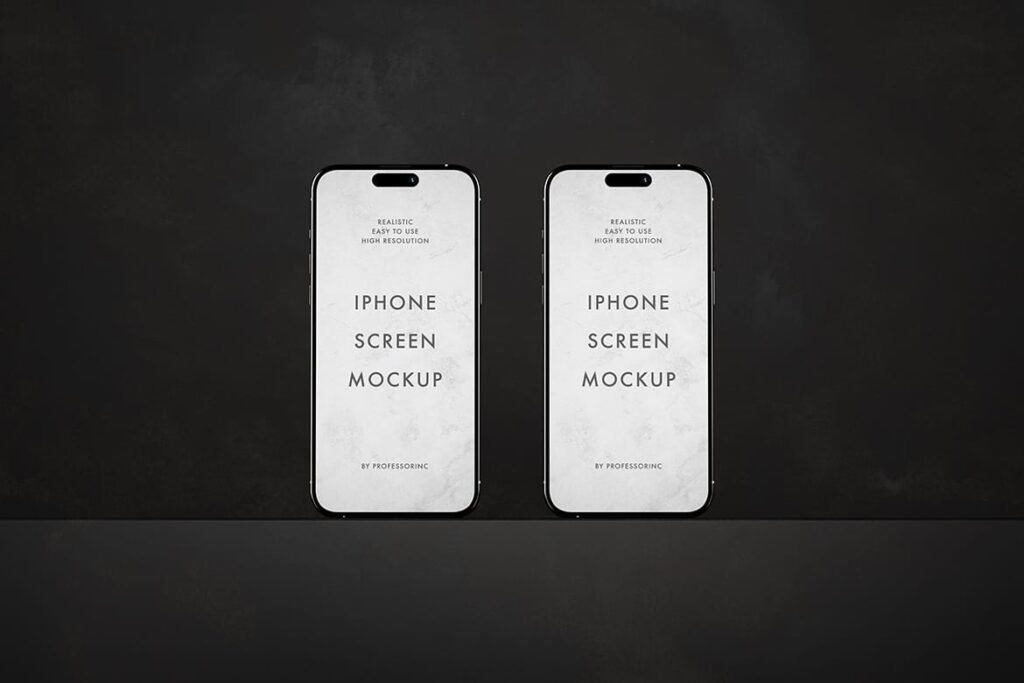 Two iPhones mockup scene