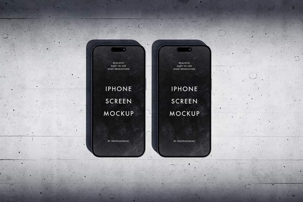 Two iphones mockup scene