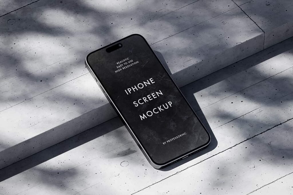 Modern Apple iPhone mockup scene