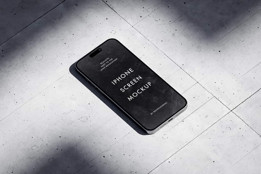 Realistic iPhone mockup