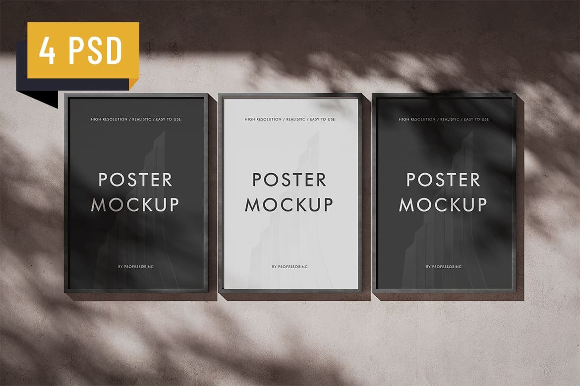 A0 Poster Mockup Set