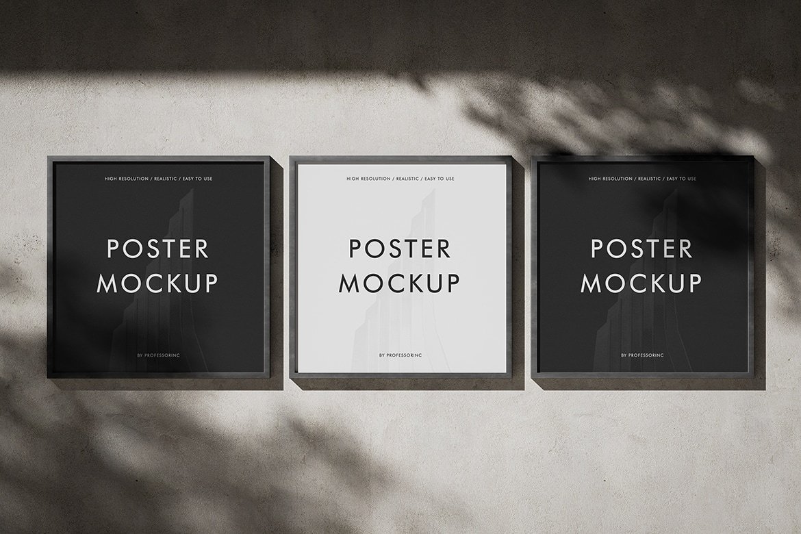 Outdoor Square Poster Mockup