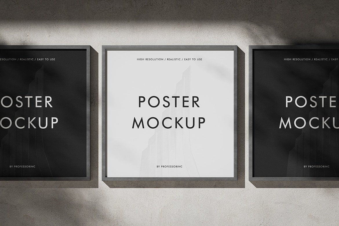 Outdoor Square Poster Mockup