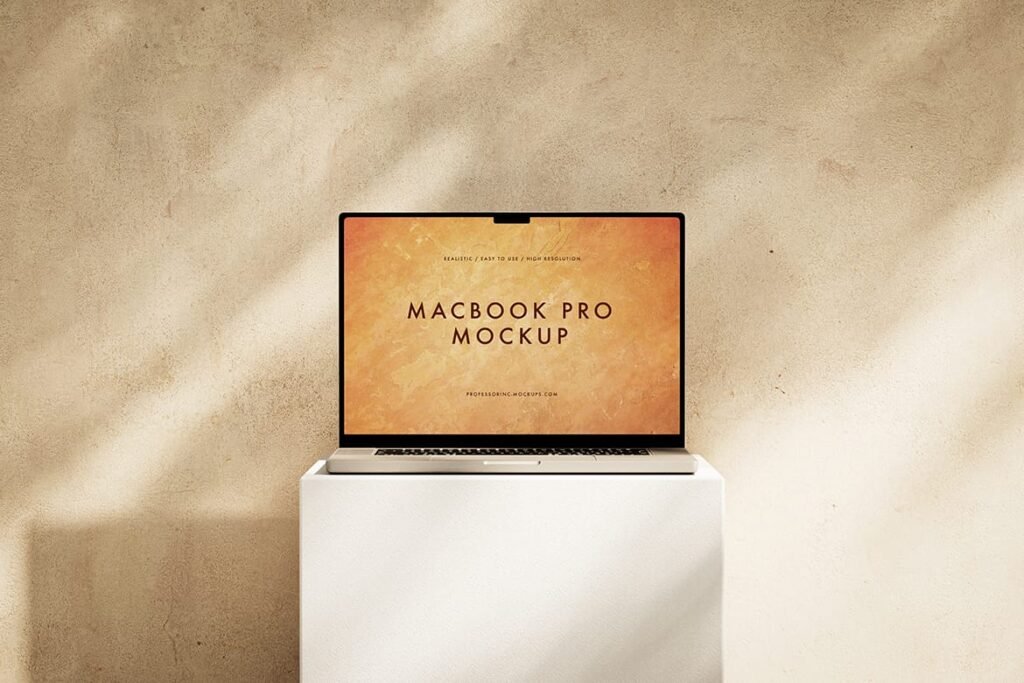 Realistic Apple MacBook Pro Screen Mockup